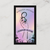 Iridiscerende holografische schoonheid Make-up Art Visitekaartje (Voorkant)