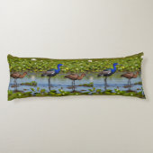 Iridiscerende Jacana & Roestige Gezel – Elegant Li Lichaamskussen (Achterkant)