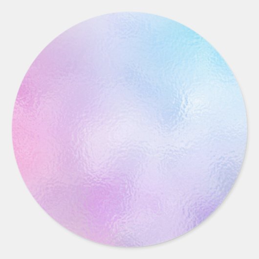 Iridiscerende lege sjabloon, doe-het-zelf tekst ku ronde sticker (Voorkant)