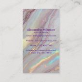 Iridiscerende Marmer Luxe Visitekaartje (Achterkant)