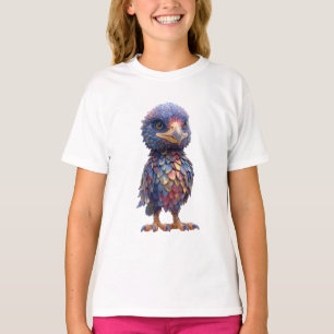 Iridiscerende Mythische Gevederde Uilskuikens T-shirt