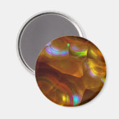 Iridiscerende oranje vuuropaal magneet (Voorkant / Achterkant)