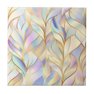 Iridiscerende Pastel Abstract Keramische Tegel Tegeltje