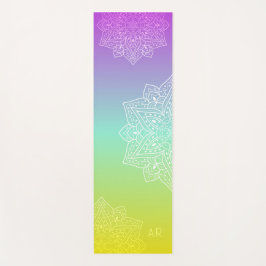 Iridiscerende Verlopende Asymmetrische Mandala & I Yogamat