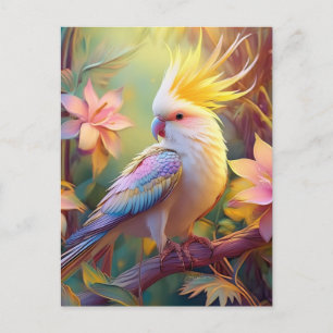 Iridiscerende Vleugel Cockatiel Fantasie Vogel Briefkaart