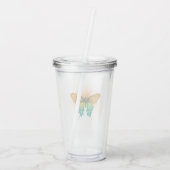 Iridiscerende vlinder acryl drinkbeker (Achterkant)