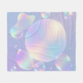 Iridiscerende Zeepbel Droom Fleece Deken (Voorkant (Horizontaal))
