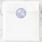 Iridiscerende Zeepbel Droom Ronde Sticker (Tas)