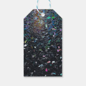 Iridiscet abstract glas-in-loodpatroon cadeaulabel (Achterkant)