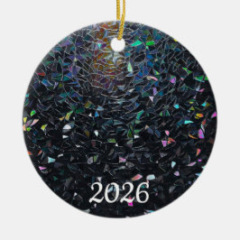 Iridiscet abstract glas-in-loodpatroon keramisch ornament