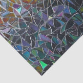 Iridiscet abstract glas-in-loodpatroon tissuepapier (Detail)