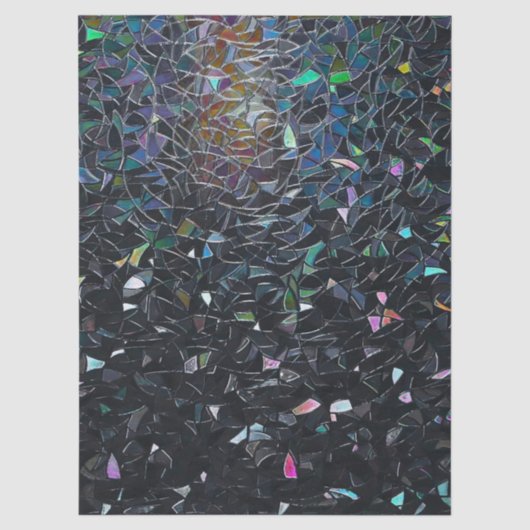 Iridiscet abstract glas-in-loodpatroon tissuepapier (Voorkant)