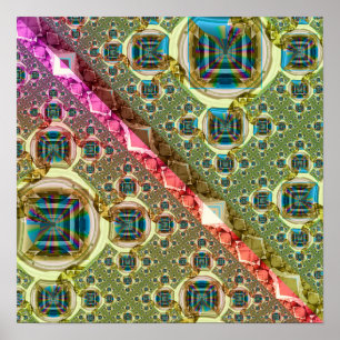 Iridiscient lenspatroon poster