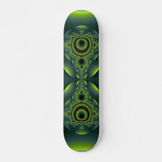 Iridiserend groene fractale skateboarddeck skateboard (Voorkant)