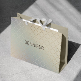 Iridiserend modern luxe monogram groot cadeauzakje