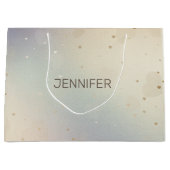 Iridiserend modern luxueus monogram groot cadeauzakje (Voorkant)