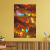 Iridiserend oranje vuuropaal canvas afdruk (Insitu (Woonkamer))
