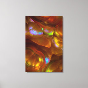 Iridiserend oranje vuuropaal canvas afdruk