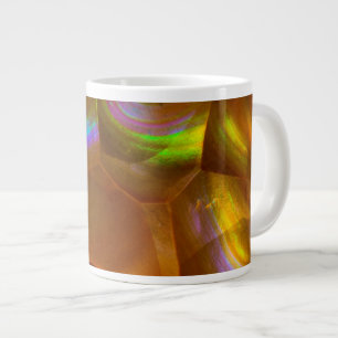 Iridiserend oranje vuuropaal grote koffiekop