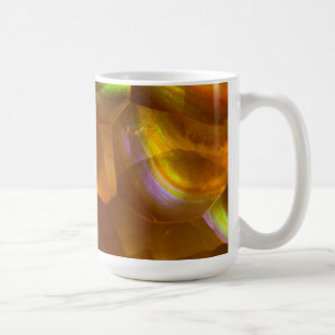 Iridiserend oranje vuuropaal koffiemok