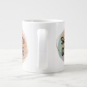 Iridiserende Abstract Glitter Met Naam Grote Koffiekop (Achterkant)
