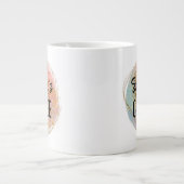 Iridiserende Abstract Glitter Met Naam Grote Koffiekop (Voorkant)