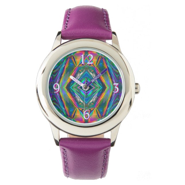 Iridiserende chroom horloge (Voorkant)