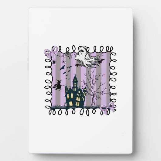 Iridiserende Coquette Halloween Fotoplaat (voorkant)
