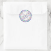 Iridiserende Maanvlinder Ronde Sticker (Tas)