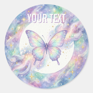 Iridiserende Maanvlinder Ronde Sticker