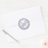 Iridiserende Maanvlinder Ronde Sticker (Envelop)