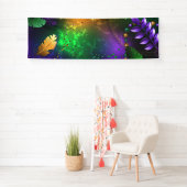 Iridiserende mardi gras achtergrond met kralen spandoek (Insitu)