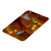 Iridiserende oranje vuuropaal magneet (Linkerzijde)