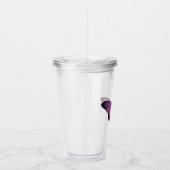 Iridiserende Paarse Vlinder Acryl Drinkbeker (Rechts)