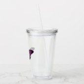 Iridiserende Paarse Vlinder Acryl Drinkbeker (Links)