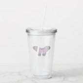 Iridiserende Paarse Vlinder Acryl Drinkbeker (Achterkant)
