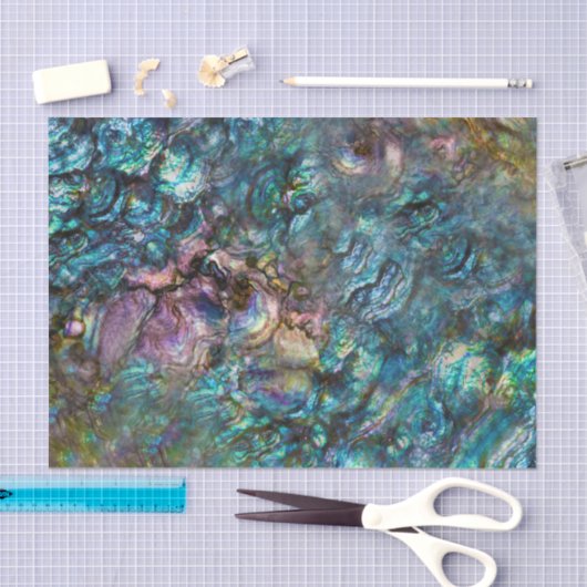 Iridiserende regenboog Abalone strand schelp Tissuepapier (Craft)