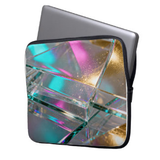 Iridiserende Regenboog - Holografische Glitters Laptop Sleeve