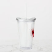 Iridiserende Rode Vlinder Acryl Drinkbeker (Rechts)