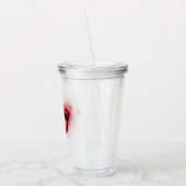 Iridiserende Rode Vlinder Acryl Drinkbeker (Links)