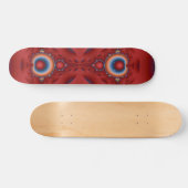 Iridiserende Rood Fractal Skateboarddek Persoonlijk Skateboard (Horizontaal)