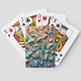 Iridiserende Vlindertuin Pokerkaarten