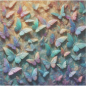 Iridiserende Vlindertuin Sticker (Voorkant)