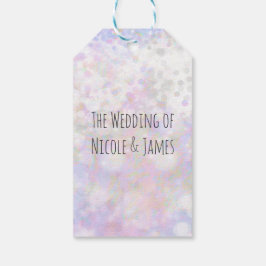Iridiserende witte glans glamour feestfavoriet voo cadeaulabel