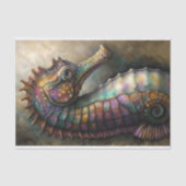 Iridiserende Zeepaardje Decoupage Tissuepapier (Voorkant)