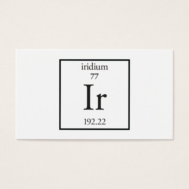 Iridium Visitekaartjes (Voorkant)