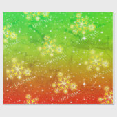 Irie Gradient Grunge met sneeuwvlokken op kerst Cadeaupapier (Vlak)