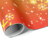 Irie Gradient Grunge met sneeuwvlokken op kerst Cadeaupapier (Rol Hoek)