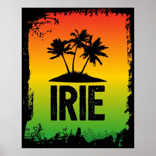 IRIE Jamaica Patwah Chill OUt Relax Tropische Kuns Poster (Voorkant)