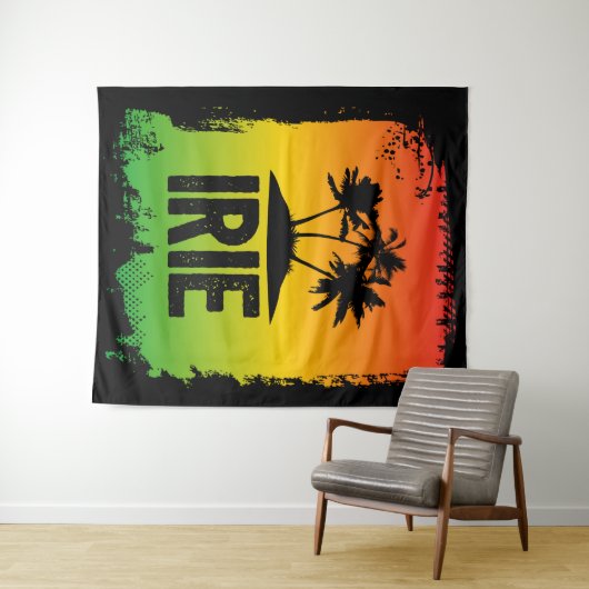 IRIE Jamaicaanse Rastafarian Groet Zonsondergang P Wandkleed (In Situ (horizontaal))